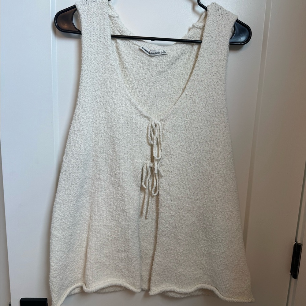 Abercrombie & Fitch - Cream Tie Front Tank Top